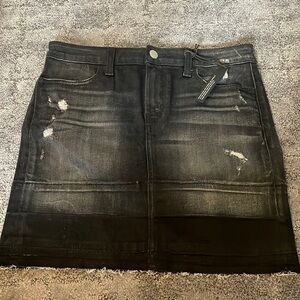 J brand black wash stretch‎ denim jean skirt 28